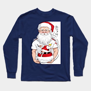 Santa Christmas print Long Sleeve T-Shirt